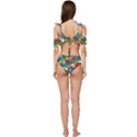 Snakes And Ladders Ruffle Edge Tie Up Bikini Set	 View4