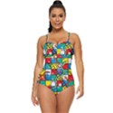 Snakes And Ladders Retro Full Coverage Swimsuit View1