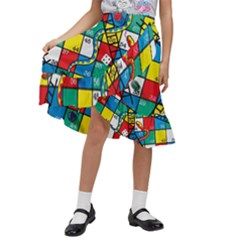 Snakes And Ladders Kids  Ruffle Flared Wrap Midi Skirt