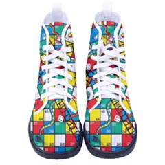 Snakes And Ladders Women s High-top Canvas Sneakers by Ket1n9