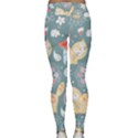 Cute Cat Background Pattern Lightweight Velour Classic Yoga Leggings View2