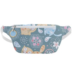 Cute Cat Background Pattern Waist Bag  by Ket1n9