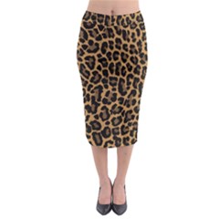 Tiger Skin Art Pattern Midi Pencil Skirt by Ket1n9