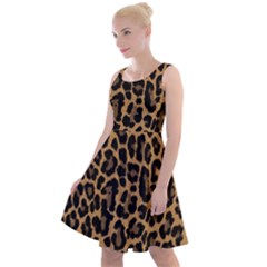 Tiger Skin Art Pattern Knee Length Skater Dress by Ket1n9