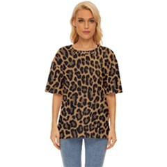 Tiger Skin Art Pattern Oversized Basic T-shirt by Ket1n9