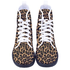 Tiger Skin Art Pattern Men s High-top Canvas Sneakers by Ket1n9