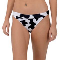 Animal-print-black-and-white-black Band Bikini Bottoms by Ket1n9