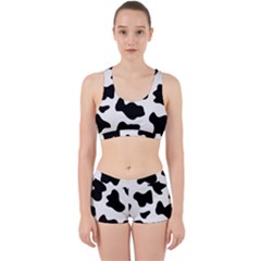 Animal-print-black-and-white-black Work It Out Gym Set by Ket1n9