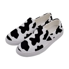 Animal-print-black-and-white-black Women s Canvas Slip Ons by Ket1n9