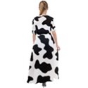 Animal-print-black-and-white-black Waist Tie Boho Maxi Dress View2