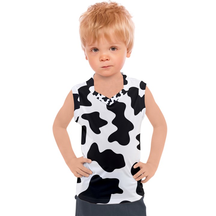 Animal-print-black-and-white-black Kids  Sport Tank Top