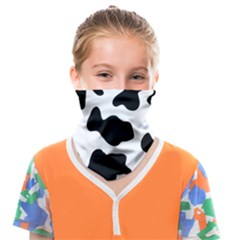 Animal-print-black-and-white-black Face Covering Bandana (kids) by Ket1n9