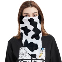 Animal-print-black-and-white-black Face Covering Bandana (triangle) by Ket1n9