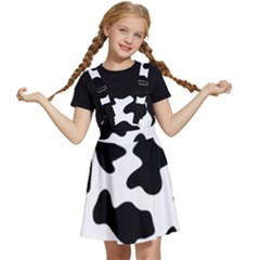 Animal-print-black-and-white-black Kids  Apron Dress by Ket1n9