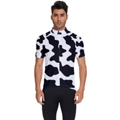 Animal-print-black-and-white-black Men s Short Sleeve Cycling Jersey by Ket1n9