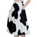 Animal-print-black-and-white-black A-Line Full Circle Midi Skirt With Pocket View2