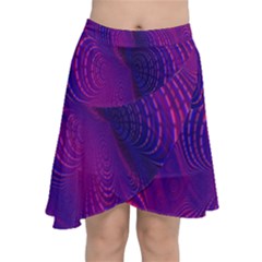 Abstract-fantastic-fractal-gradient Chiffon Wrap Front Skirt by Ket1n9