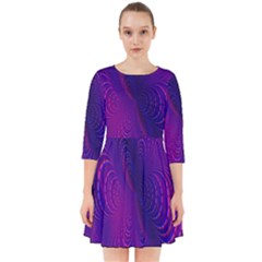 Abstract-fantastic-fractal-gradient Smock Dress by Ket1n9