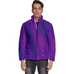 Abstract-fantastic-fractal-gradient Men s Puffer Bubble Jacket Coat by Ket1n9