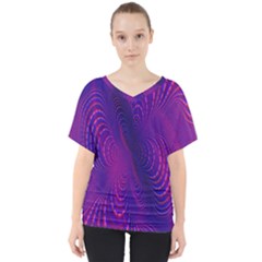 Abstract-fantastic-fractal-gradient V-neck Dolman Drape Top by Ket1n9