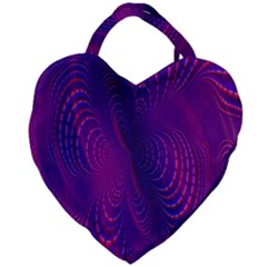 Abstract-fantastic-fractal-gradient Giant Heart Shaped Tote by Ket1n9