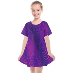 Abstract-fantastic-fractal-gradient Kids  Smock Dress by Ket1n9