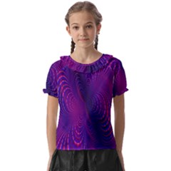 Abstract-fantastic-fractal-gradient Kids  Frill Chiffon Blouse by Ket1n9