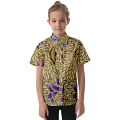 Traditional Art Batik Pattern Kids  Short Sleeve Shirt by Ket1n9