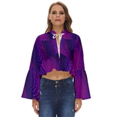 Abstract-fantastic-fractal-gradient Boho Long Bell Sleeve Top by Ket1n9