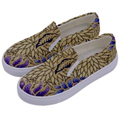 Traditional Art Batik Pattern Kids  Canvas Slip Ons by Ket1n9