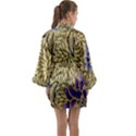 Traditional Art Batik Pattern Long Sleeve Satin Kimono View2