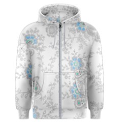 Traditional Art Batik Flower Pattern Men s Zipper Hoodie by Ket1n9