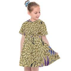 Traditional Art Batik Pattern Kids  Sailor Dress by Ket1n9