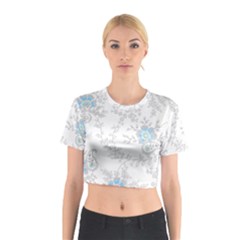 Traditional Art Batik Flower Pattern Cotton Crop Top by Ket1n9