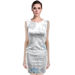 Traditional Art Batik Flower Pattern Classic Sleeveless Midi Dress by Ket1n9