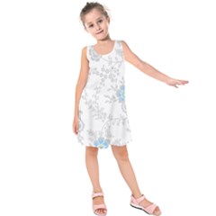 Traditional Art Batik Flower Pattern Kids  Sleeveless Dress by Ket1n9