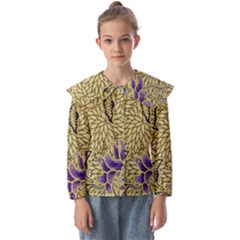 Traditional Art Batik Pattern Kids  Peter Pan Collar Blouse by Ket1n9