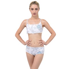 Traditional Art Batik Flower Pattern Layered Top Bikini Set by Ket1n9