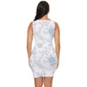 Traditional Art Batik Flower Pattern Draped Bodycon Dress View4