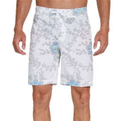 Traditional Art Batik Flower Pattern Men s Beach Shorts by Ket1n9