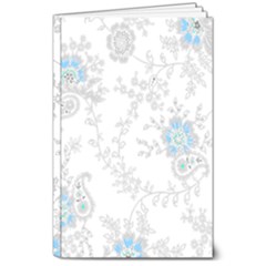 Traditional Art Batik Flower Pattern 8  X 10  Softcover Notebook by Ket1n9