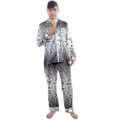 Science Formulas Men s Long Sleeve Satin Pajamas Set