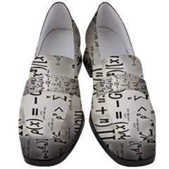 Science Formulas Women s Chunky Heel Loafers by Ket1n9