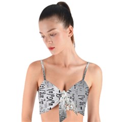 Science Formulas Woven Tie Front Bralet by Ket1n9