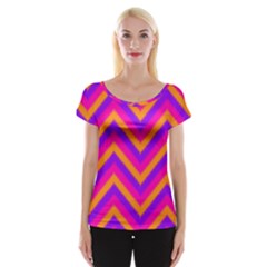 Chevron Cap Sleeve Top by Ket1n9