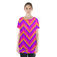 Chevron Skirt Hem Sports Top by Ket1n9