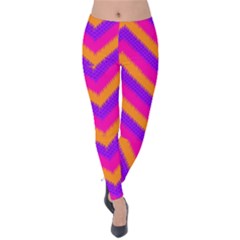 Chevron Velvet Leggings by Ket1n9