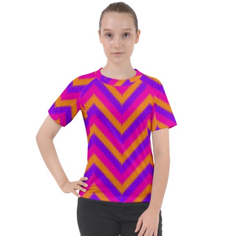 Chevron Women s Sport Raglan T-shirt by Ket1n9