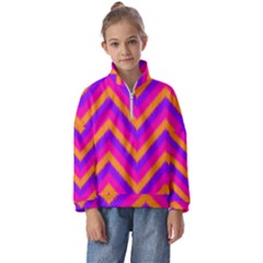 Chevron Kids  Half Zip Hoodie