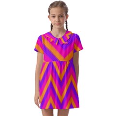 Chevron Kids  Asymmetric Collar Dress by Ket1n9